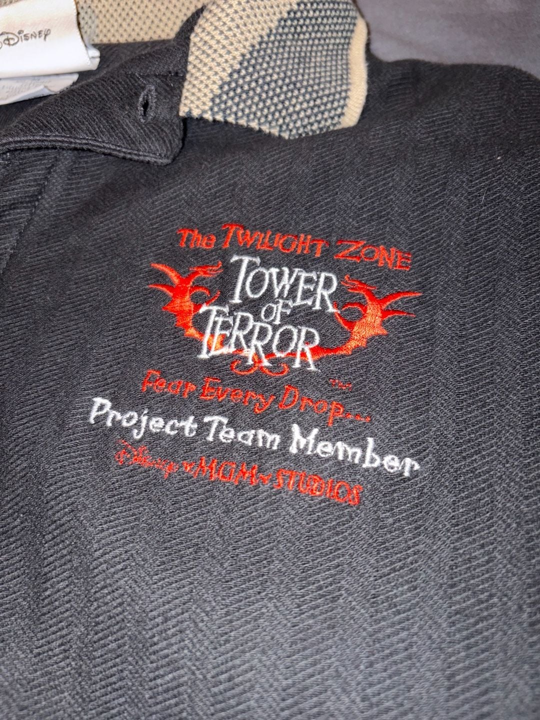 Disney Tower of Terror Polo Size XL Black Project Team Member 6