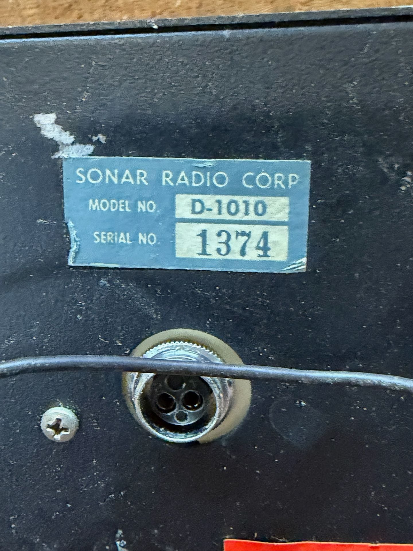 Sonar Radio Corp Depth Sounder D-1010 Vintage Marine Transistorized 4