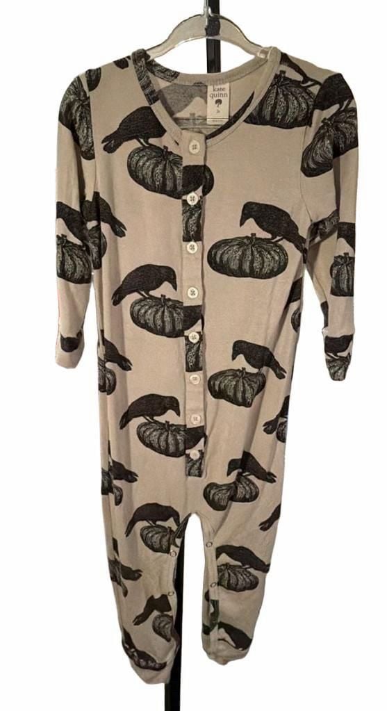 Kate Quinn Romper Size 2t Pumpkin Crow Halloween Modal 2