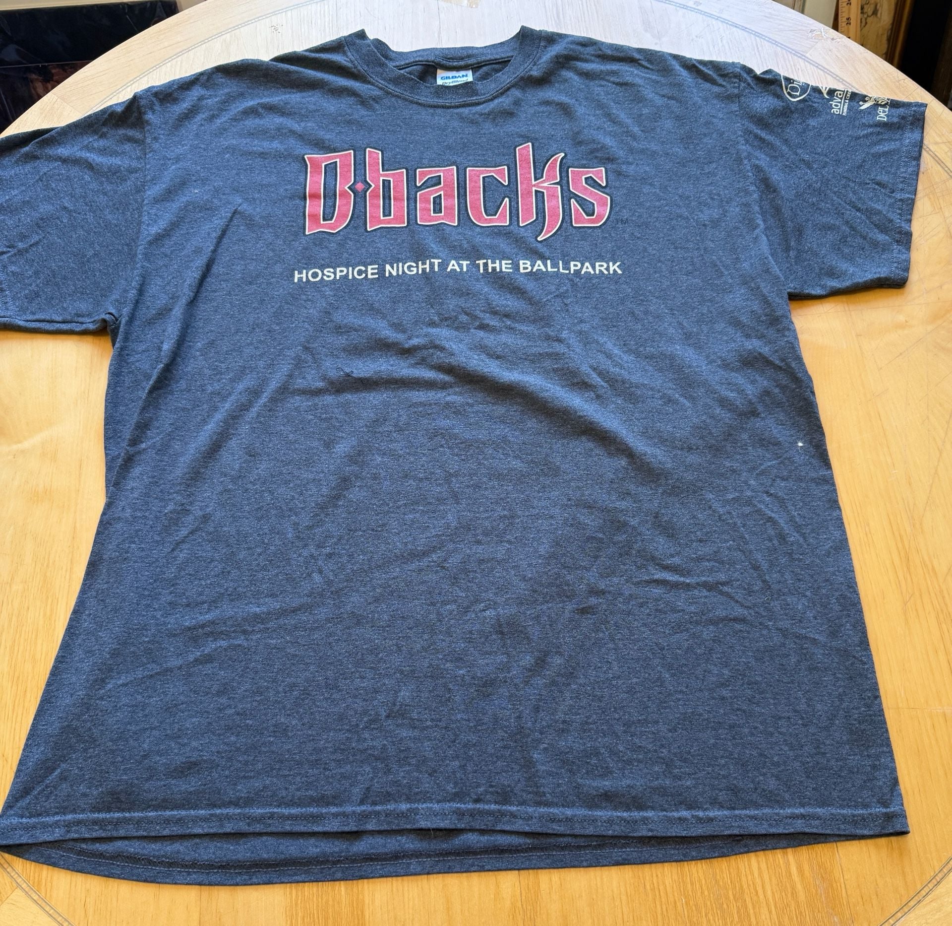 Gildan Arizona Diamondbacks T-Shirt Size XL Hospice Night at the Ballpark 3