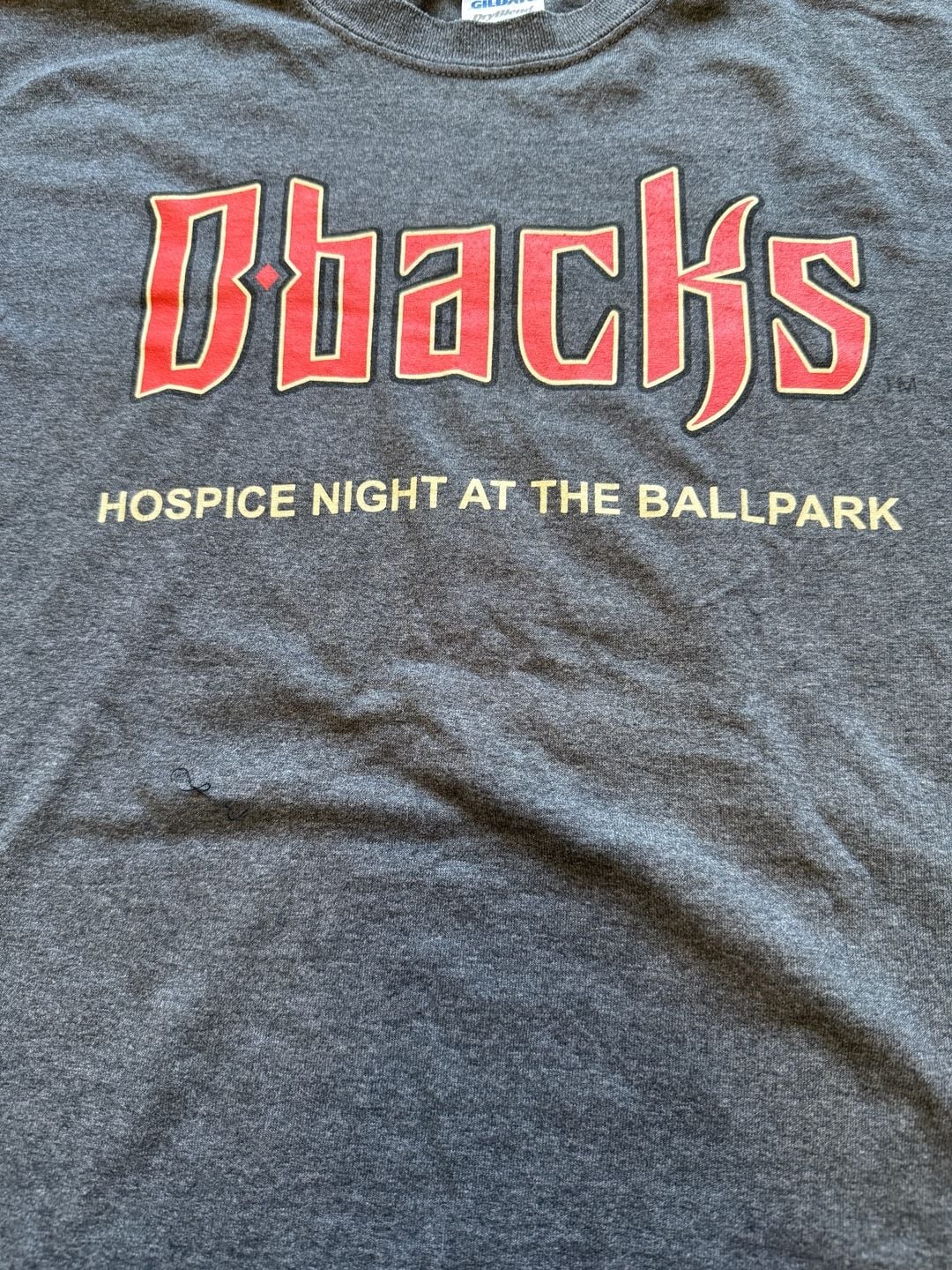 Gildan Arizona Diamondbacks T-Shirt Size XL Hospice Night at the Ballpark 6