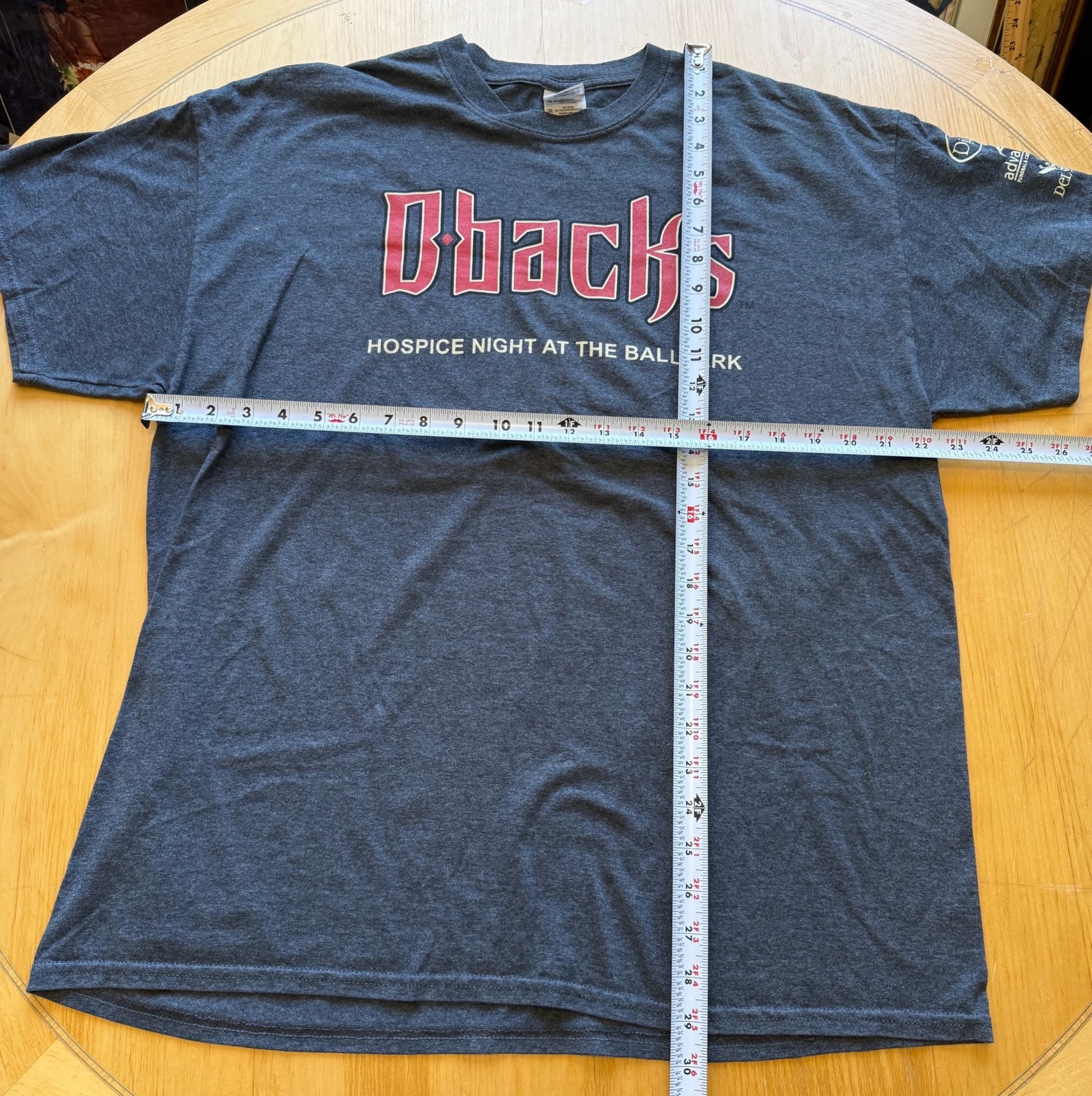 Gildan Arizona Diamondbacks T-Shirt Size XL Hospice Night at the Ballpark 9