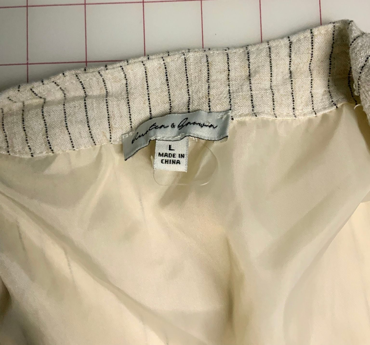 Kristen & Brown Striped Vest And Shorts Set Women Size Large 2