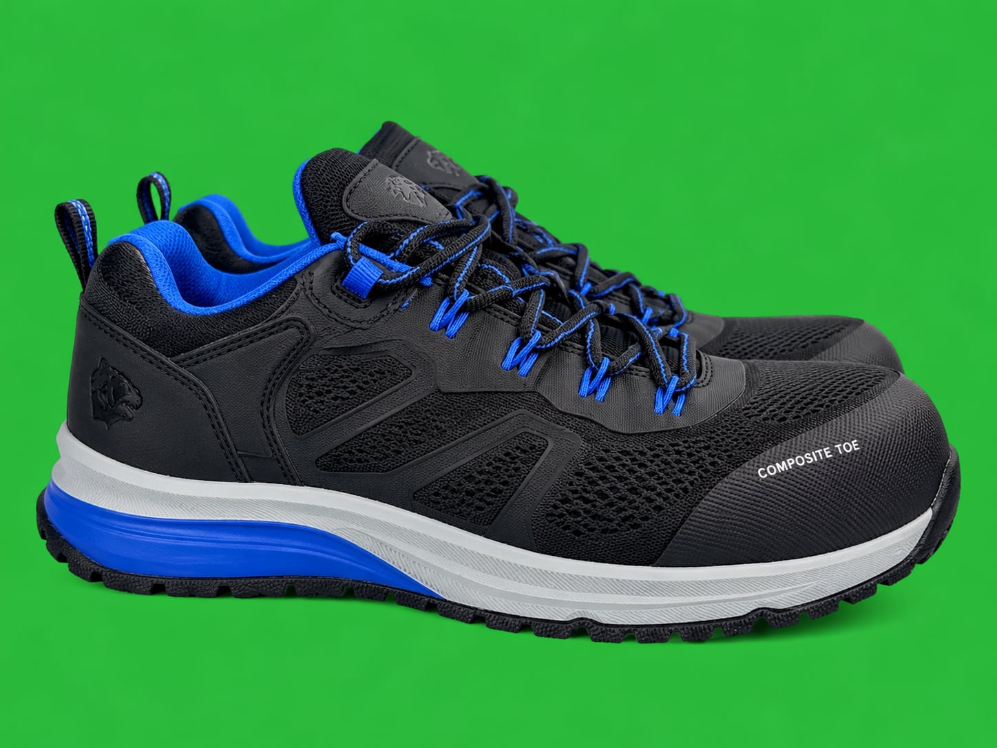 Herman Survivors Cassle Hiking Shoes Size 10 Black Blue Composite Toe 5