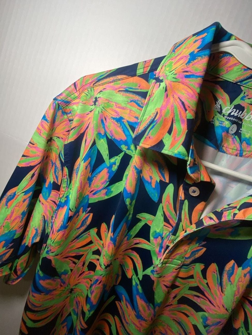 Chubbies Performance Polo Shirt Size L Floral Tropical 5