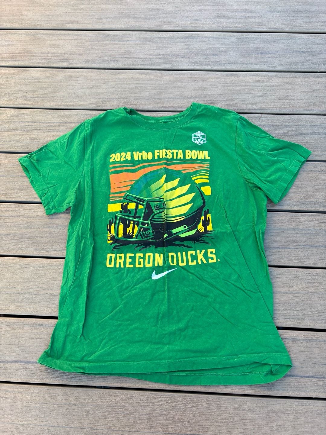 Nike Oregon Ducks 2024 Vrbo Fiesta Bowl T-Shirt Size L Green 2