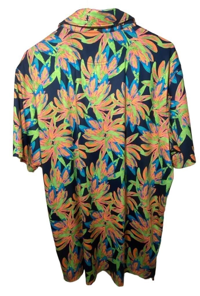 Chubbies Performance Polo Shirt Size L Floral Tropical 8