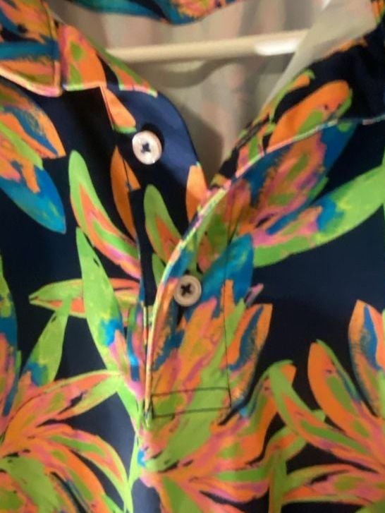 Chubbies Performance Polo Shirt Size L Floral Tropical 9