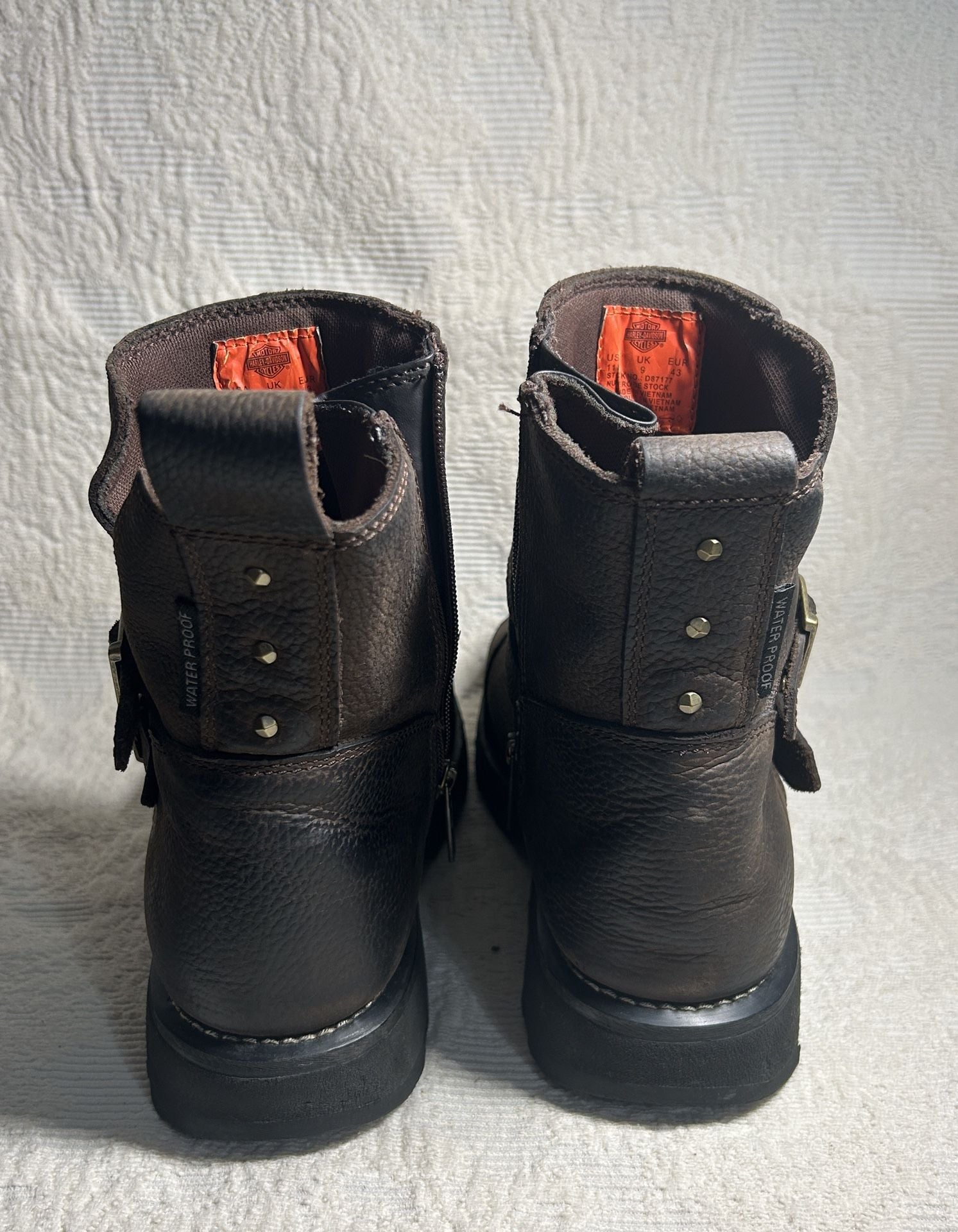 Harley-Davidson Amesbury Waterproof Motorcycle Boots Brown Leather 5