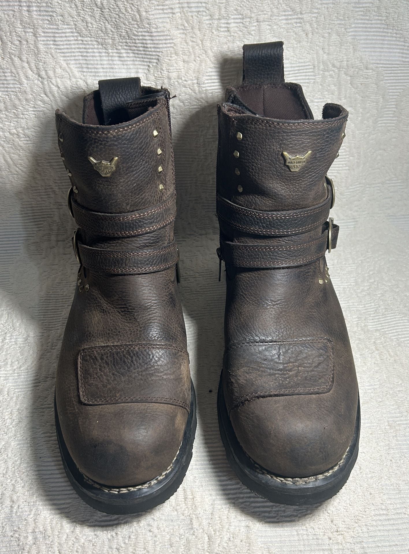 Harley-Davidson Amesbury Waterproof Motorcycle Boots Brown Leather 4