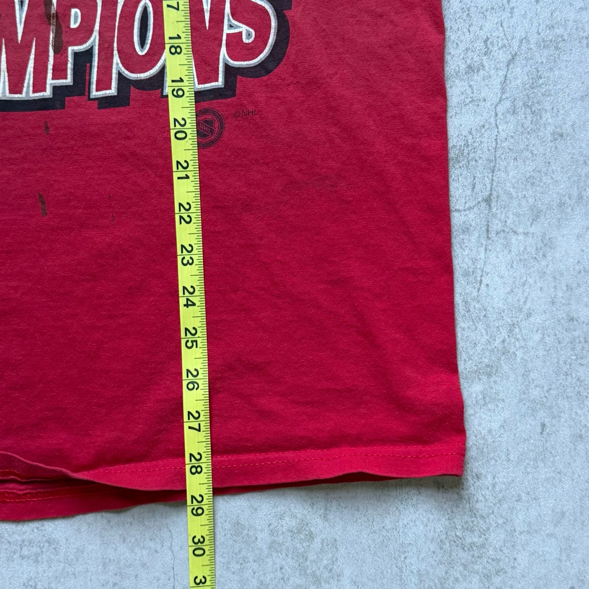 Hanes Detroit Red Wings 2002 Stanley Cup Champions T-Shirt Size L Red 8