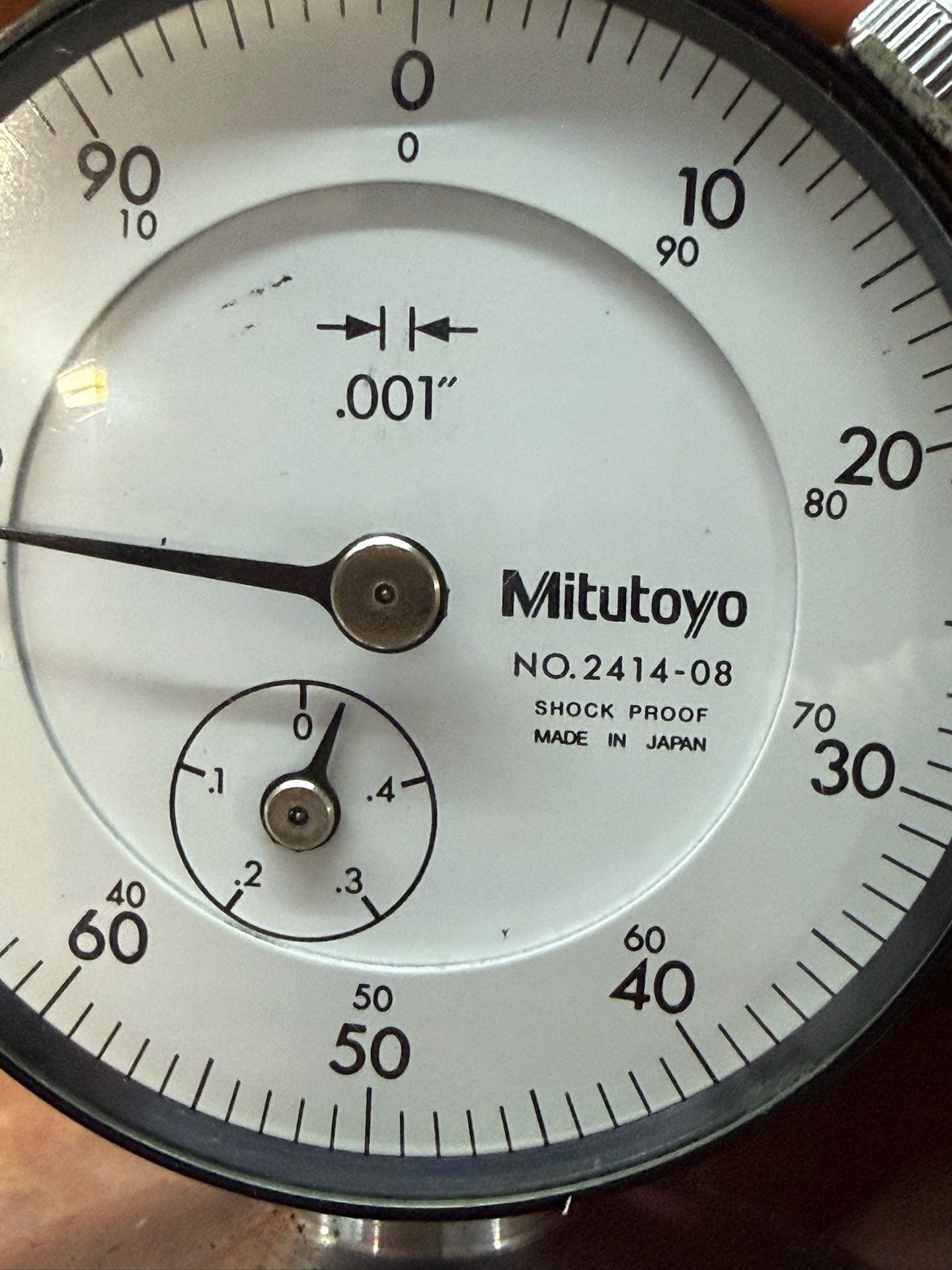 Mitutoyo Dial Indicator No.2414-08 Shock Proof With Wood Case 3