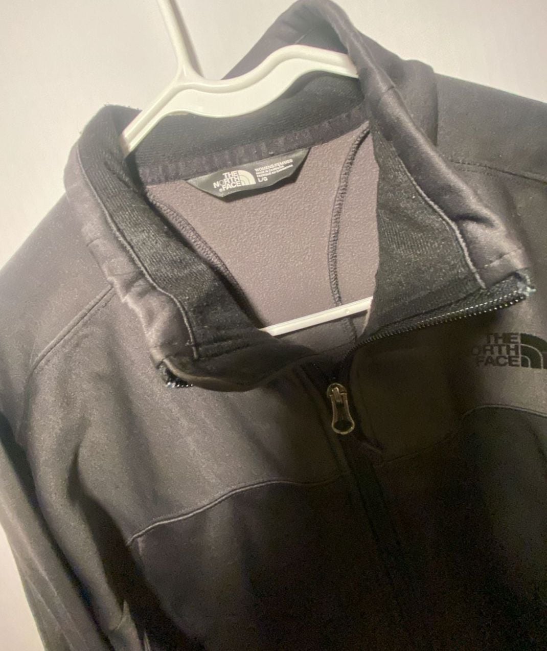 The North Face Full Zip Womens Jacket Size L Black Fleece Lined 2