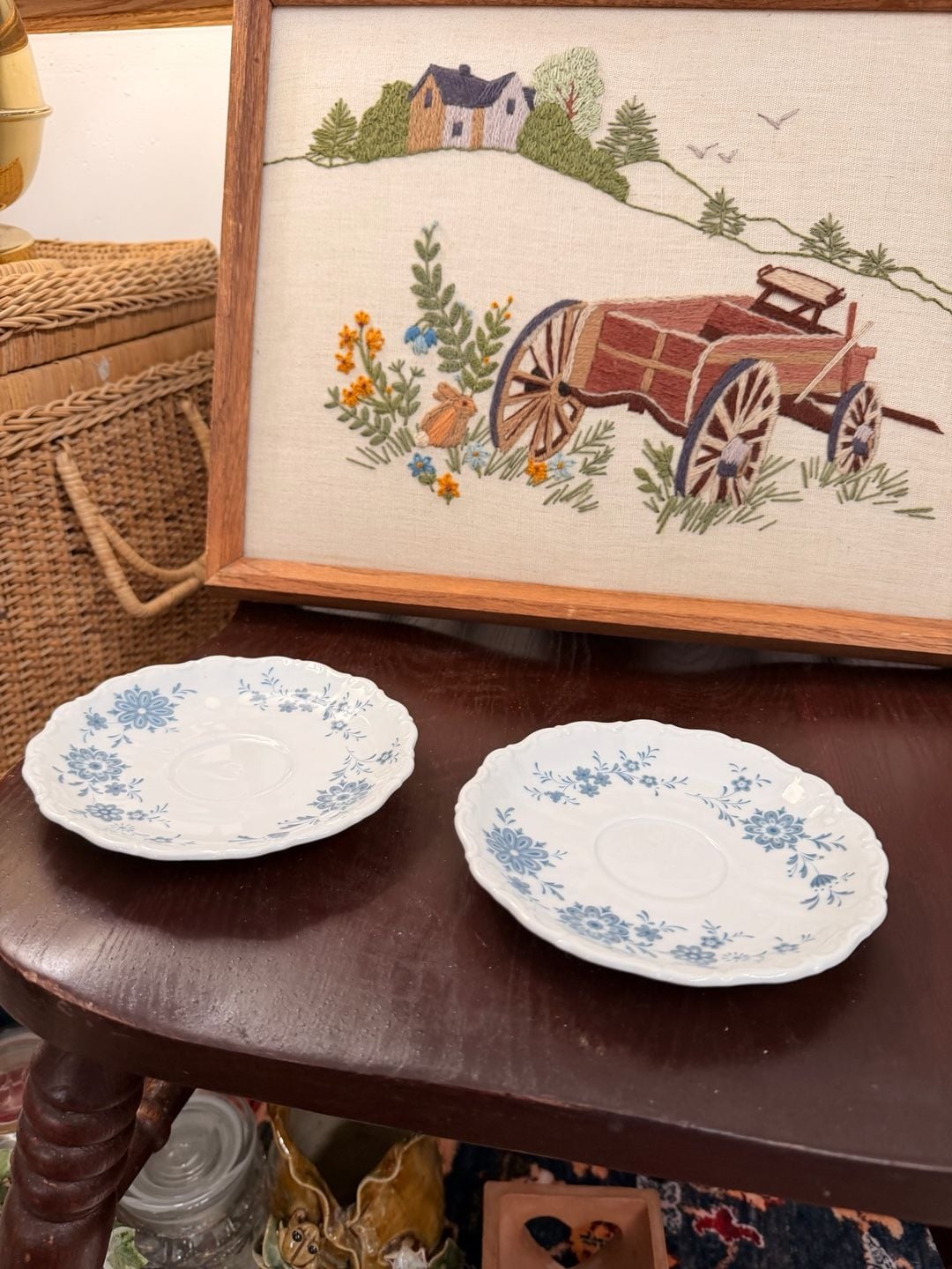 Seltmann Weiden Christina Pattern Bavarian Blue Floral Saucer Plate Scalloped  9