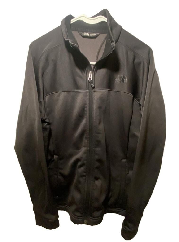 The North Face Full Zip Womens Jacket Size L Black Fleece Lined 3