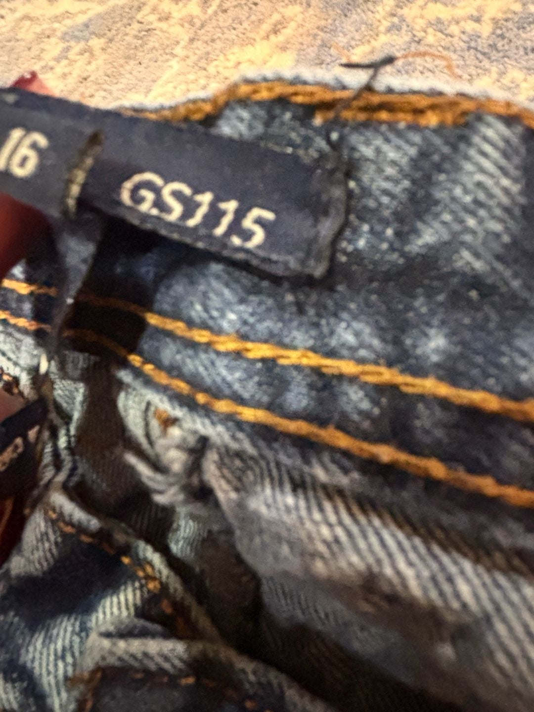GS Jeans GS115 Size 16 Blue Embroidered Y2K youth Bootcut Denim 7