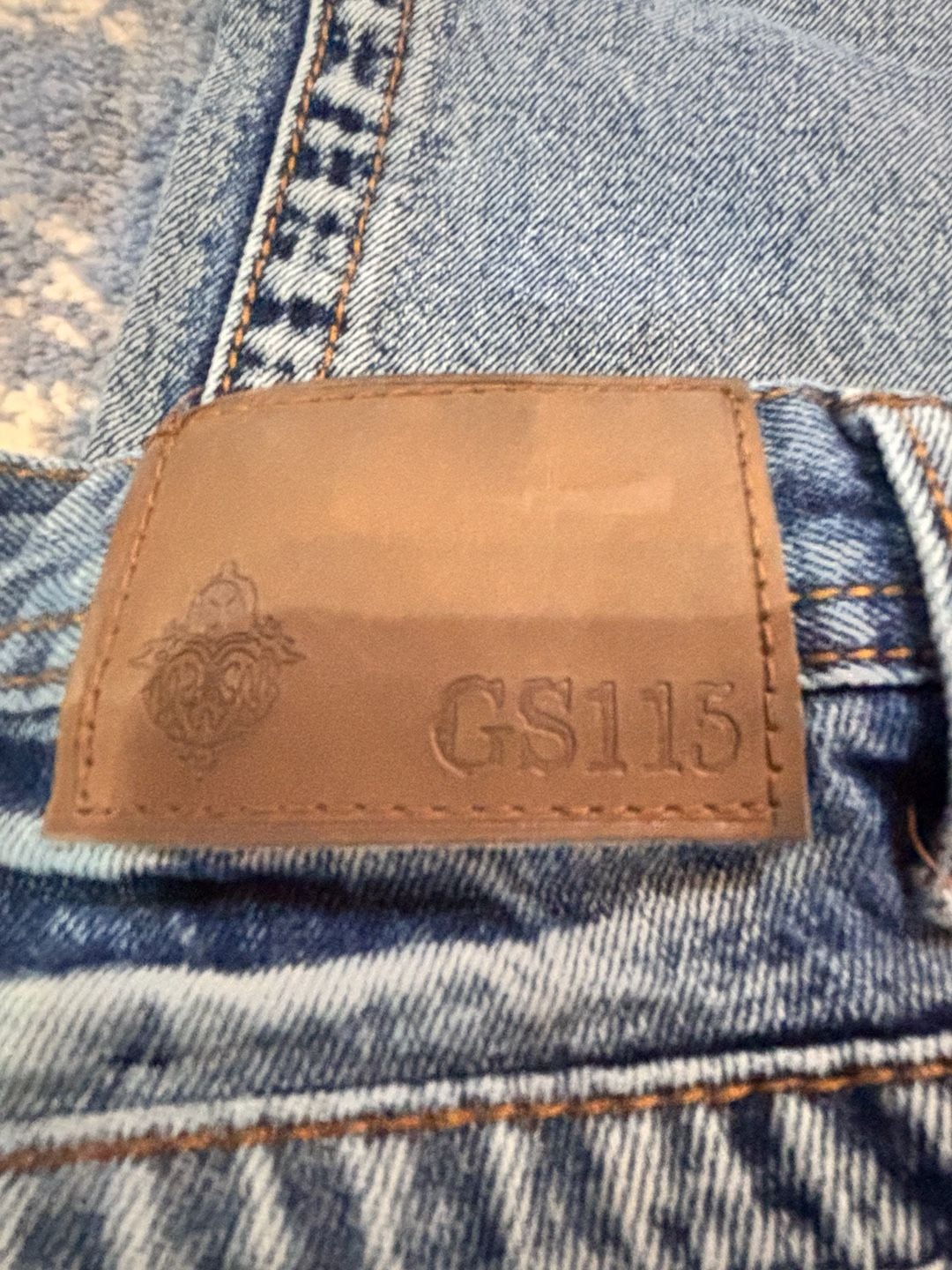 GS Jeans GS115 Size 16 Blue Embroidered Y2K youth Bootcut Denim 11