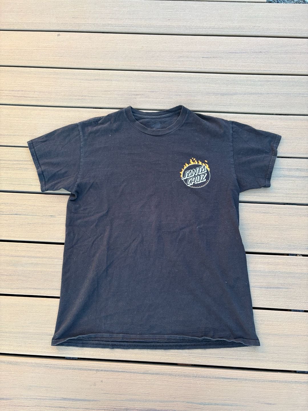 Santa Cruz Burnt Opus T-Shirt Size Medium Black 2