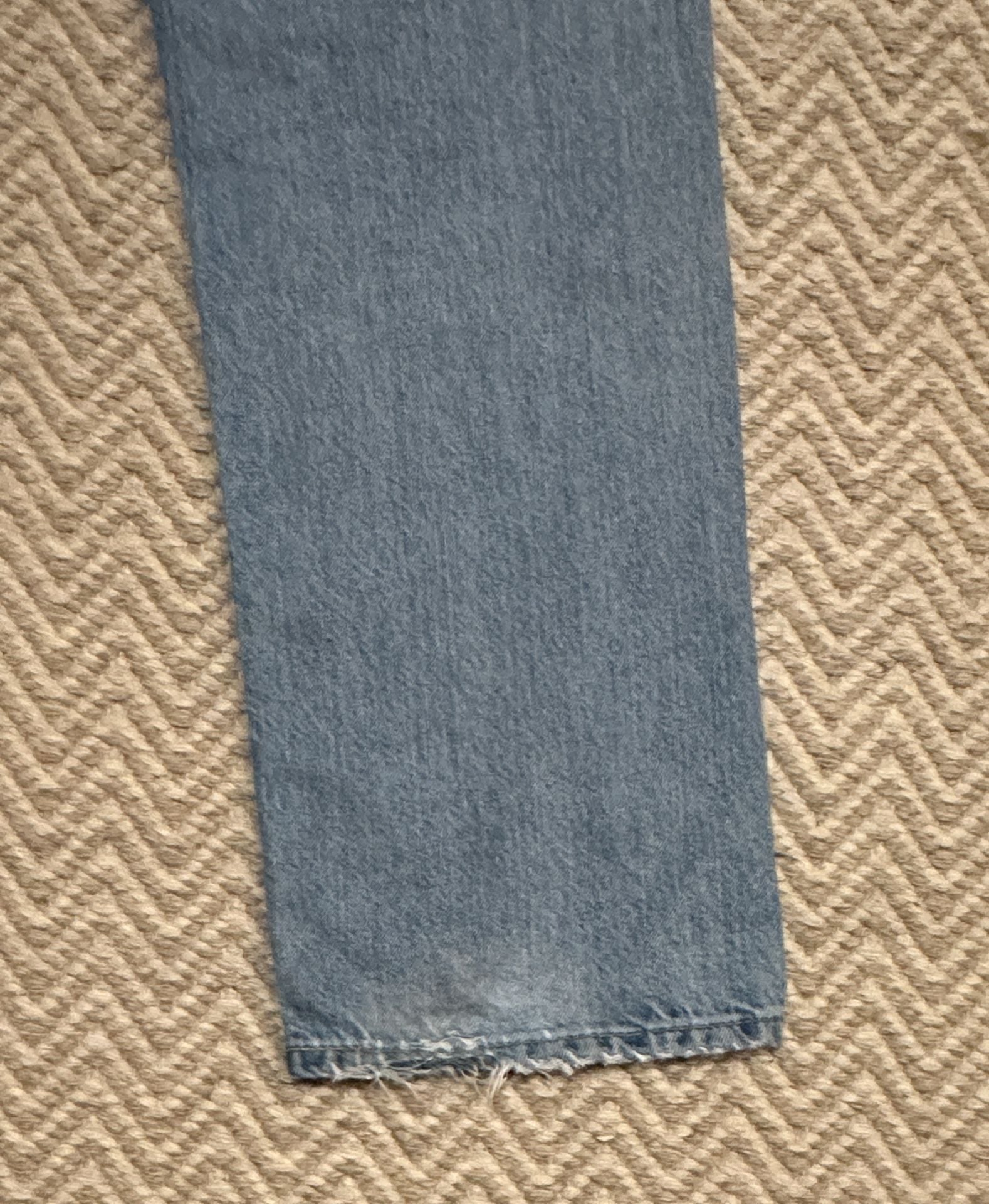 Levi's 505 Straight Jeans 34x30 Light Wash Denim 7