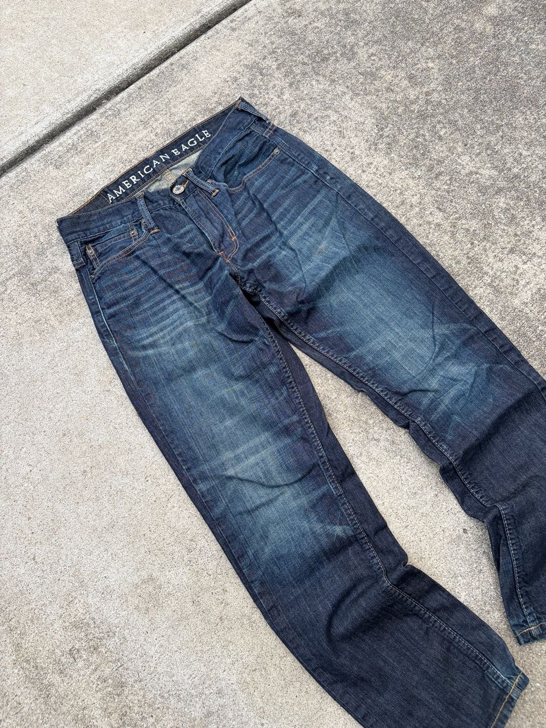 American Eagle Straight Jeans 29x30 Dark Wash Denim 3
