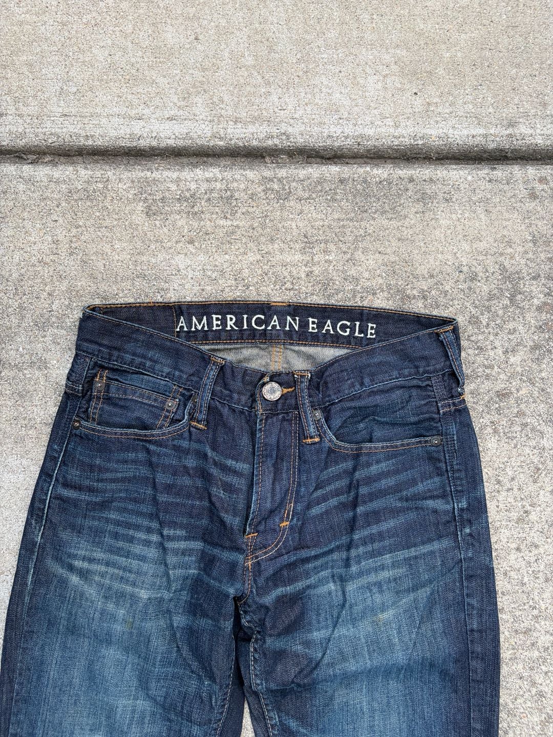 American Eagle Straight Jeans 29x30 Dark Wash Denim 4