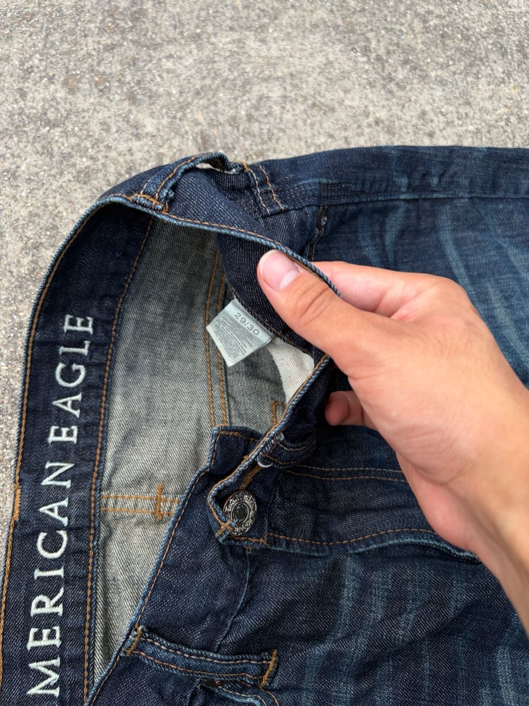 American Eagle Straight Jeans 29x30 Dark Wash Denim 5