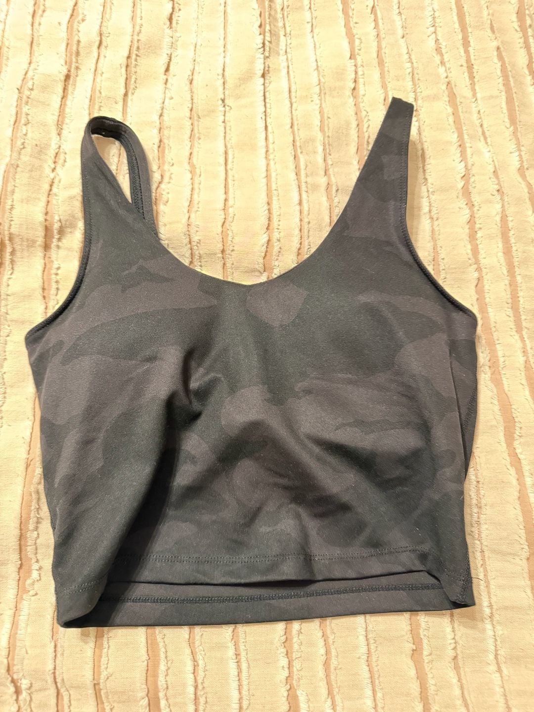 90 Degree by Reflex Sports Bra Size S Black Camo Longline Padded 1