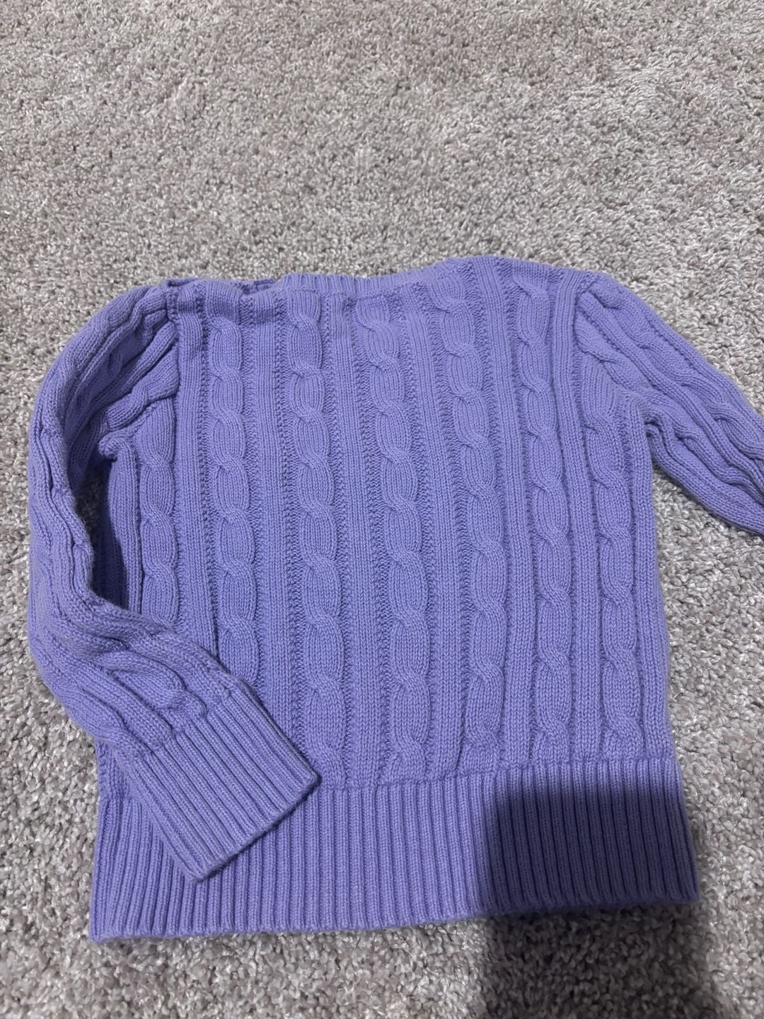 Polo Ralph Lauren Cable Knit Sweater Size 3/3T Purple 4