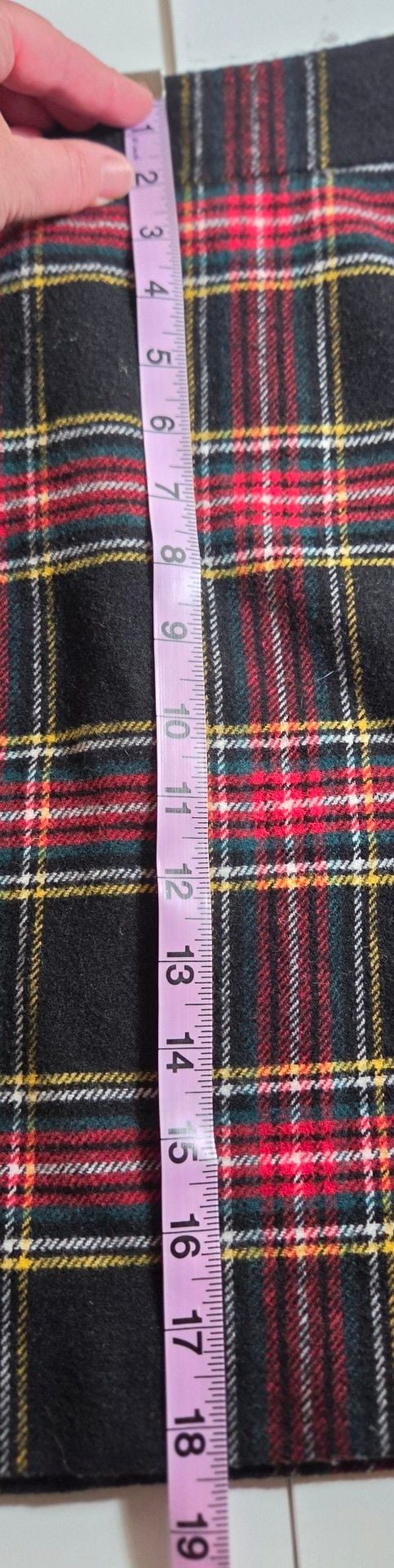 J.Crew Plaid Wool Blend Mini Skirt Size 2 Black Red Tartan 6