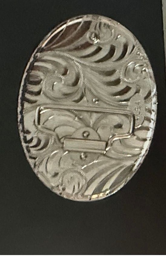 Western Belt Buckle Virgin Mary Our Lady of Guadalupe Silver Gold Tone 1