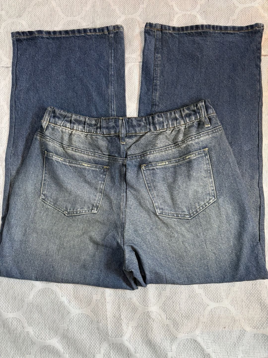Halara Mid Rise Wide Leg Casual Denim Look Sweatpants 3
