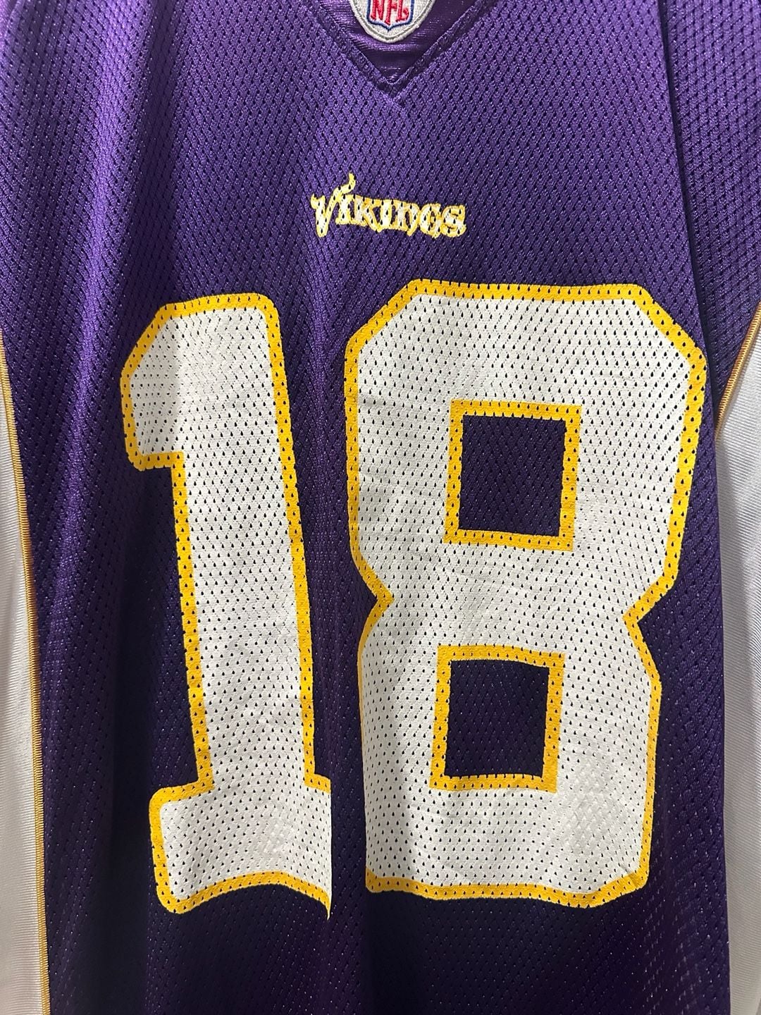 Reebok NFL Minnesota Vikings Sidney Rice 18 Jersey Size L 4