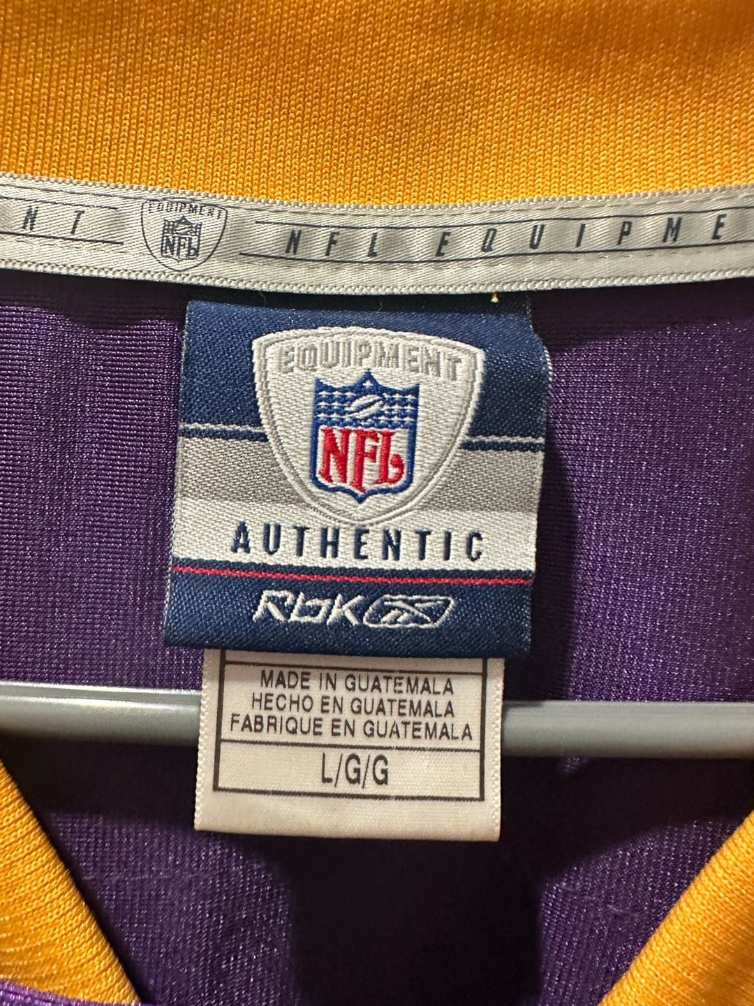 Reebok NFL Minnesota Vikings Sidney Rice 18 Jersey Size L 8