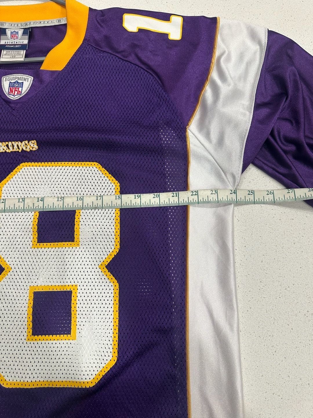 Reebok NFL Minnesota Vikings Sidney Rice 18 Jersey Size L 10