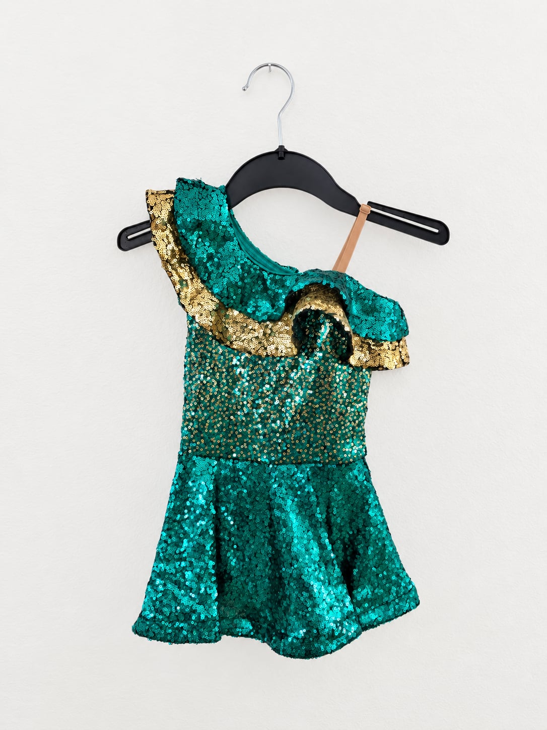 Revolution Dancewear Costume RC23876 Size SC Green Gold Sequin Dress 2