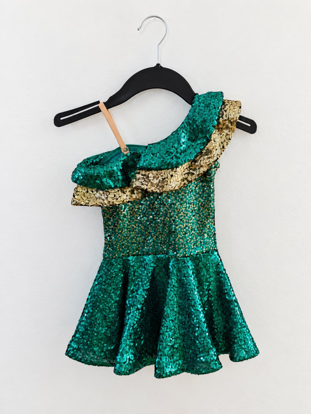 Revolution Dancewear Costume RC23876 Size SC Green Gold Sequin Dress 3