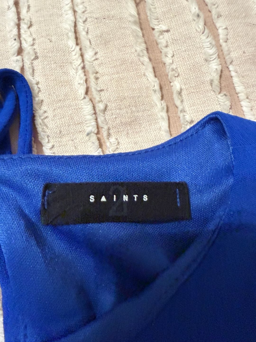 Saints Jumpsuit Size 2 Blue Halter Neck Two Piece Set 3