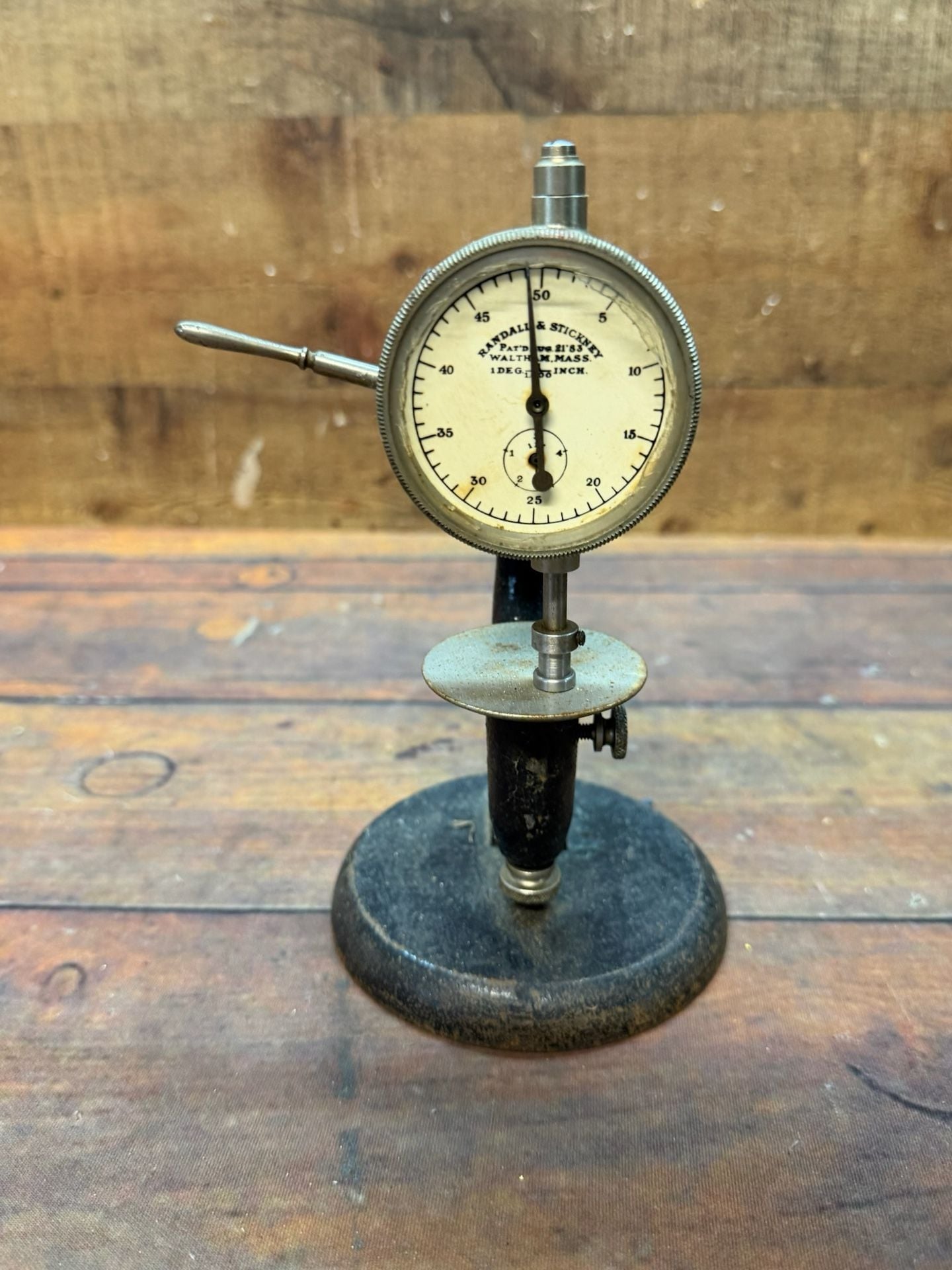 Randall & Stickney Dial Indicator Thickness Gauge Waltham Mass. 1