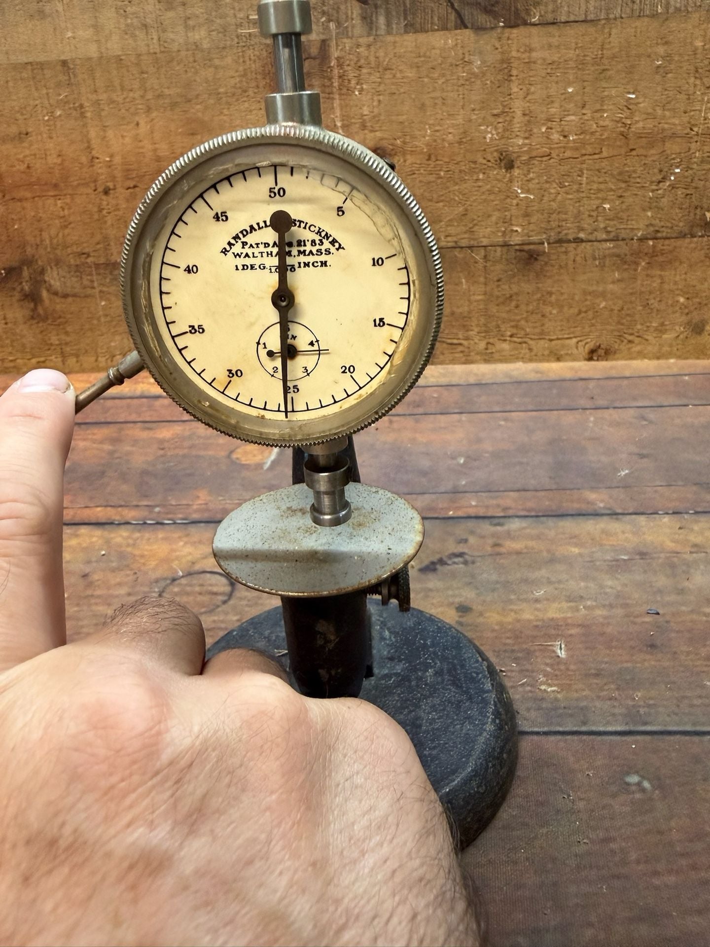 Randall & Stickney Dial Indicator Thickness Gauge Waltham Mass. 5