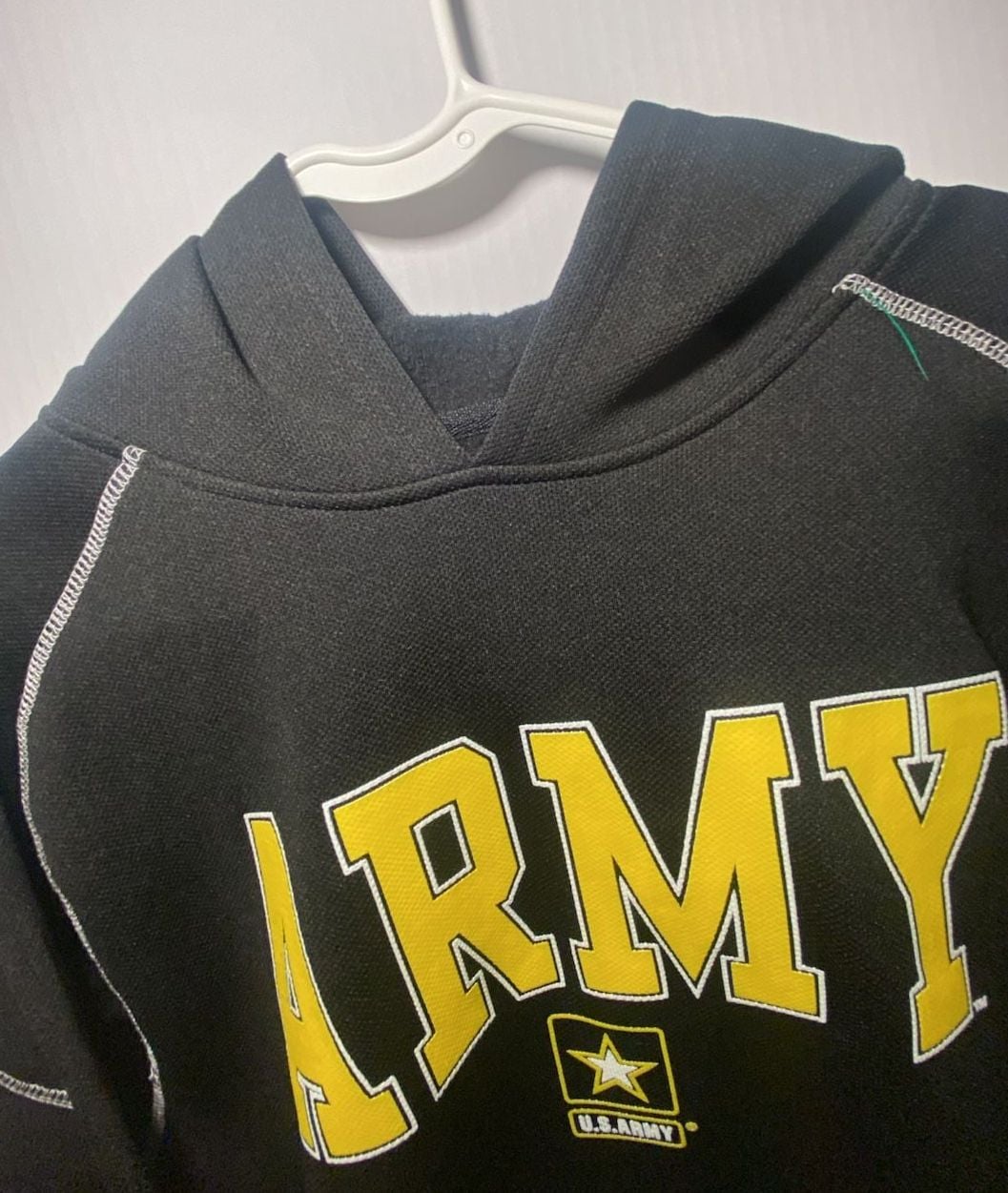 US Army Black Yellow Graphic Hoodie Sweatshirt 2