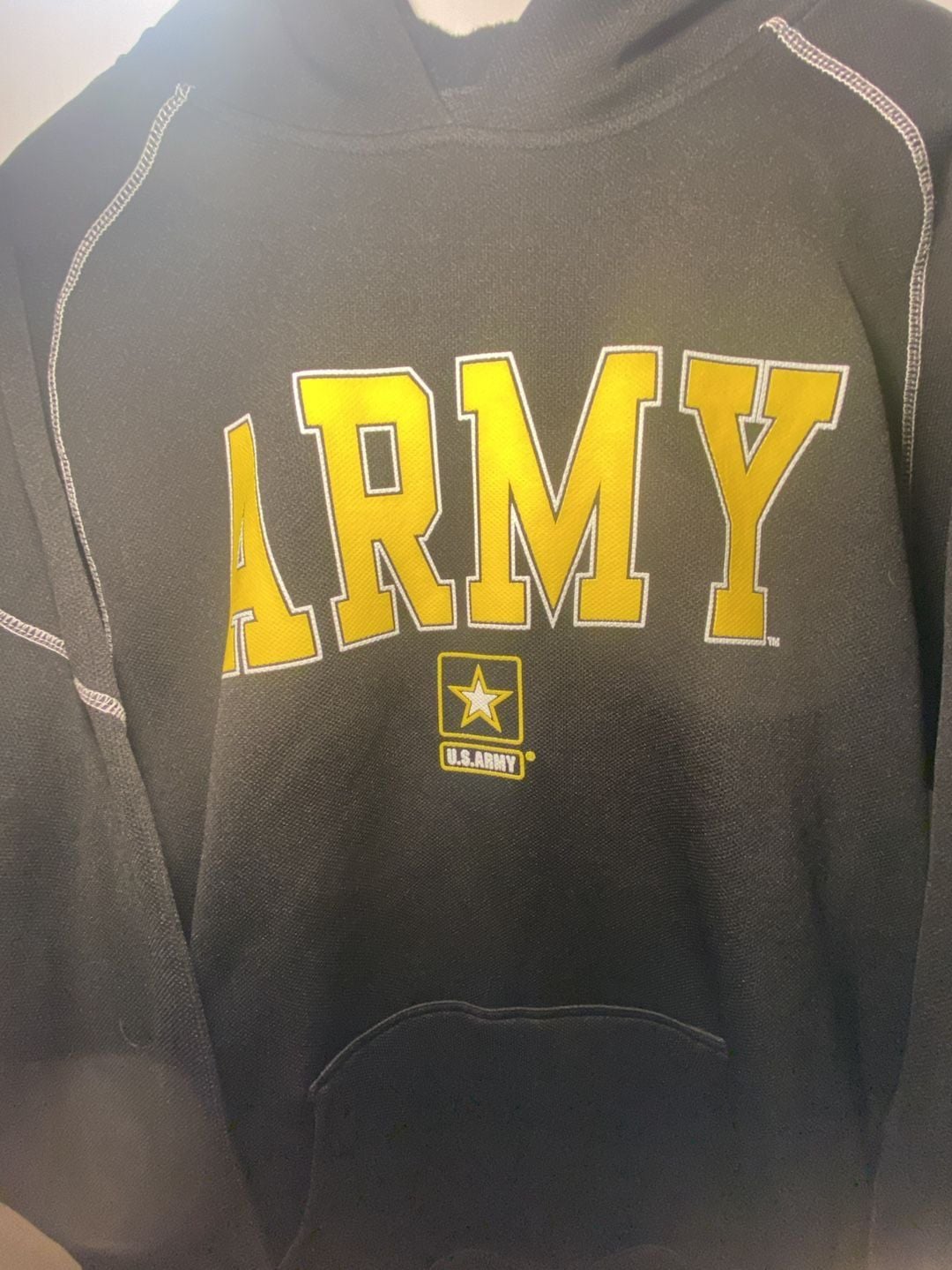 US Army Black Yellow Graphic Hoodie Sweatshirt 5