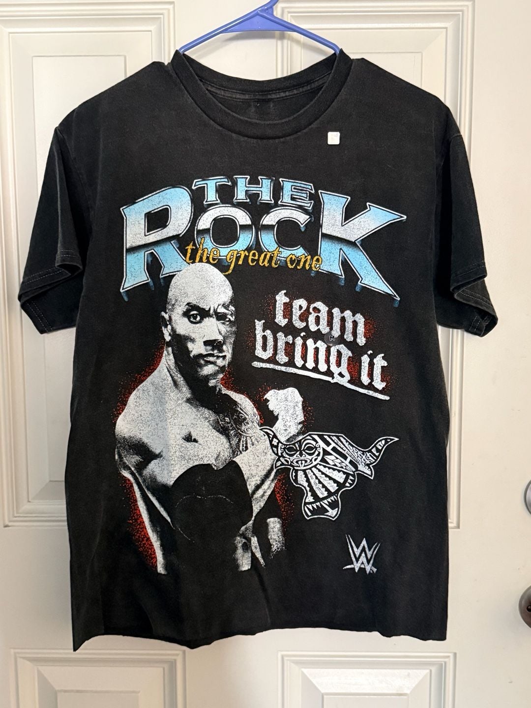 WWE The Rock The Great One Team Bring It Size M Black Graphic T-Shirt 2