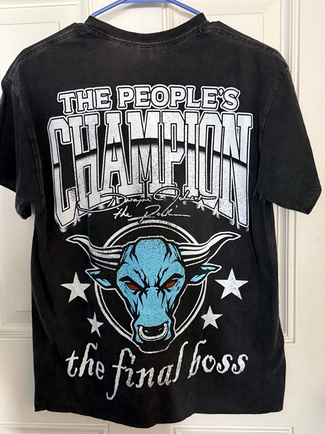 WWE The Rock The Great One Team Bring It Size M Black Graphic T-Shirt 3
