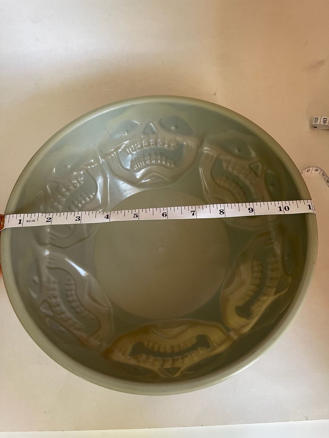 Easter Unlimited Vintage 1990s Halloween Skull Punch Bowl Serving Dish 7