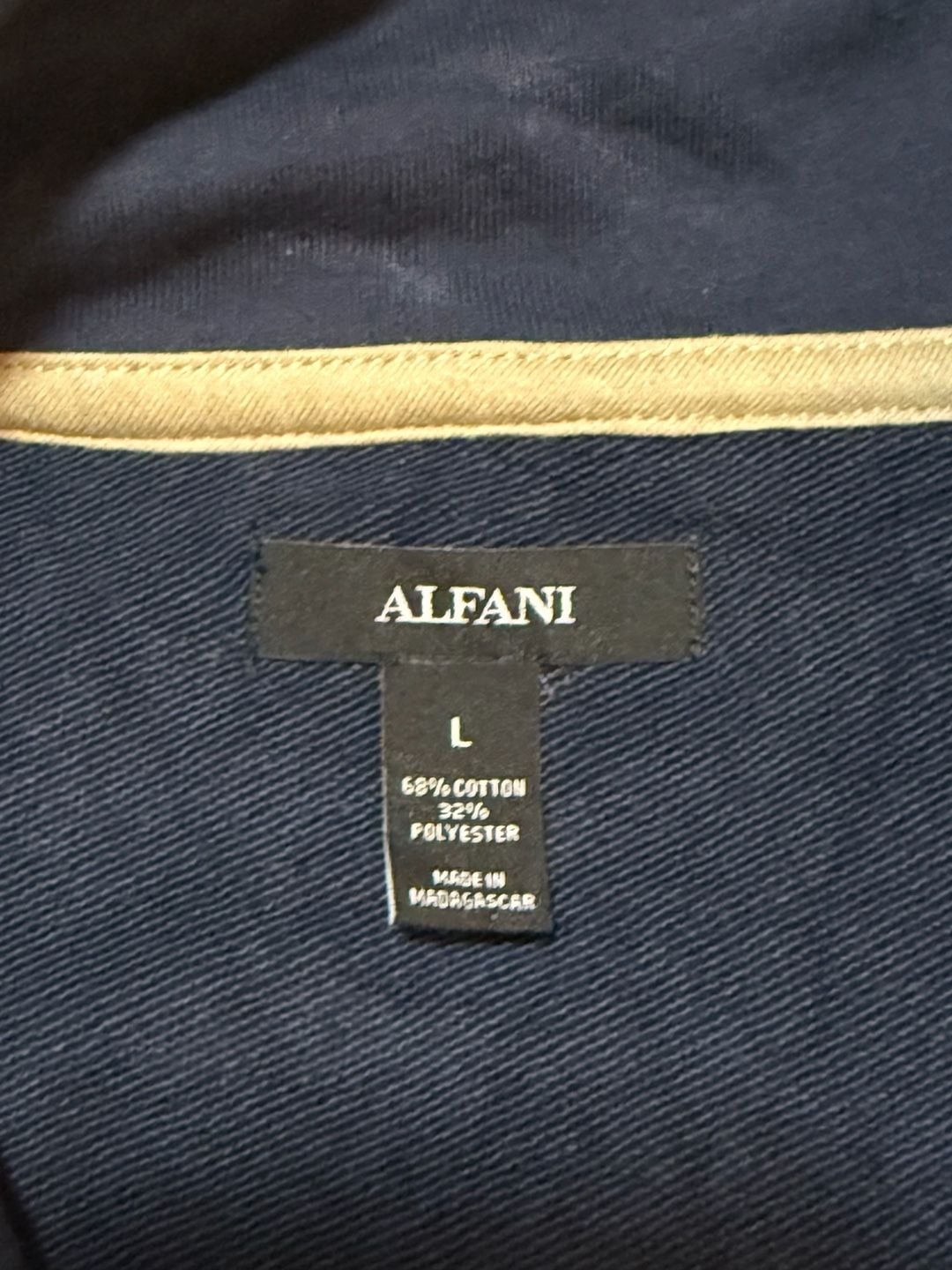Alfani Full Zip Jacket Size L Blue 3