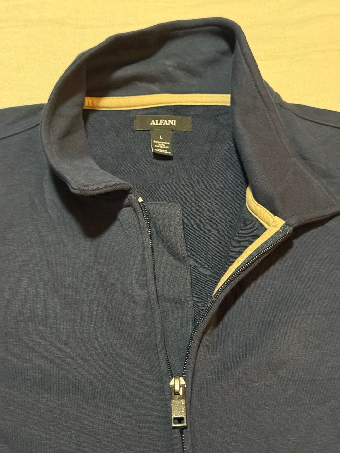 Alfani Full Zip Jacket Size L Blue 4