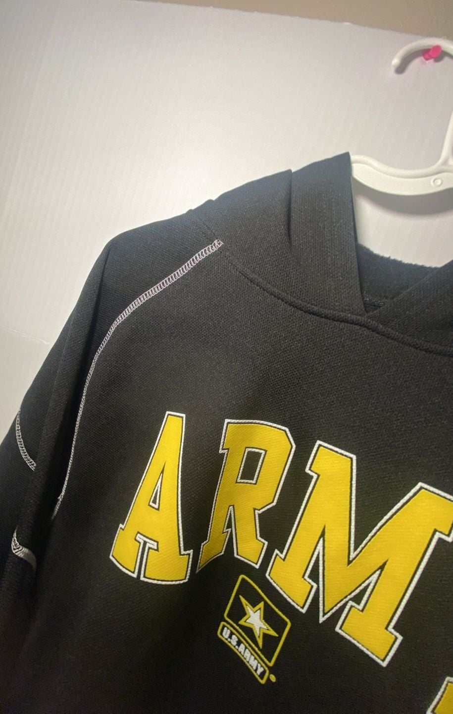 US Army Black Yellow Graphic Hoodie Sweatshirt 8