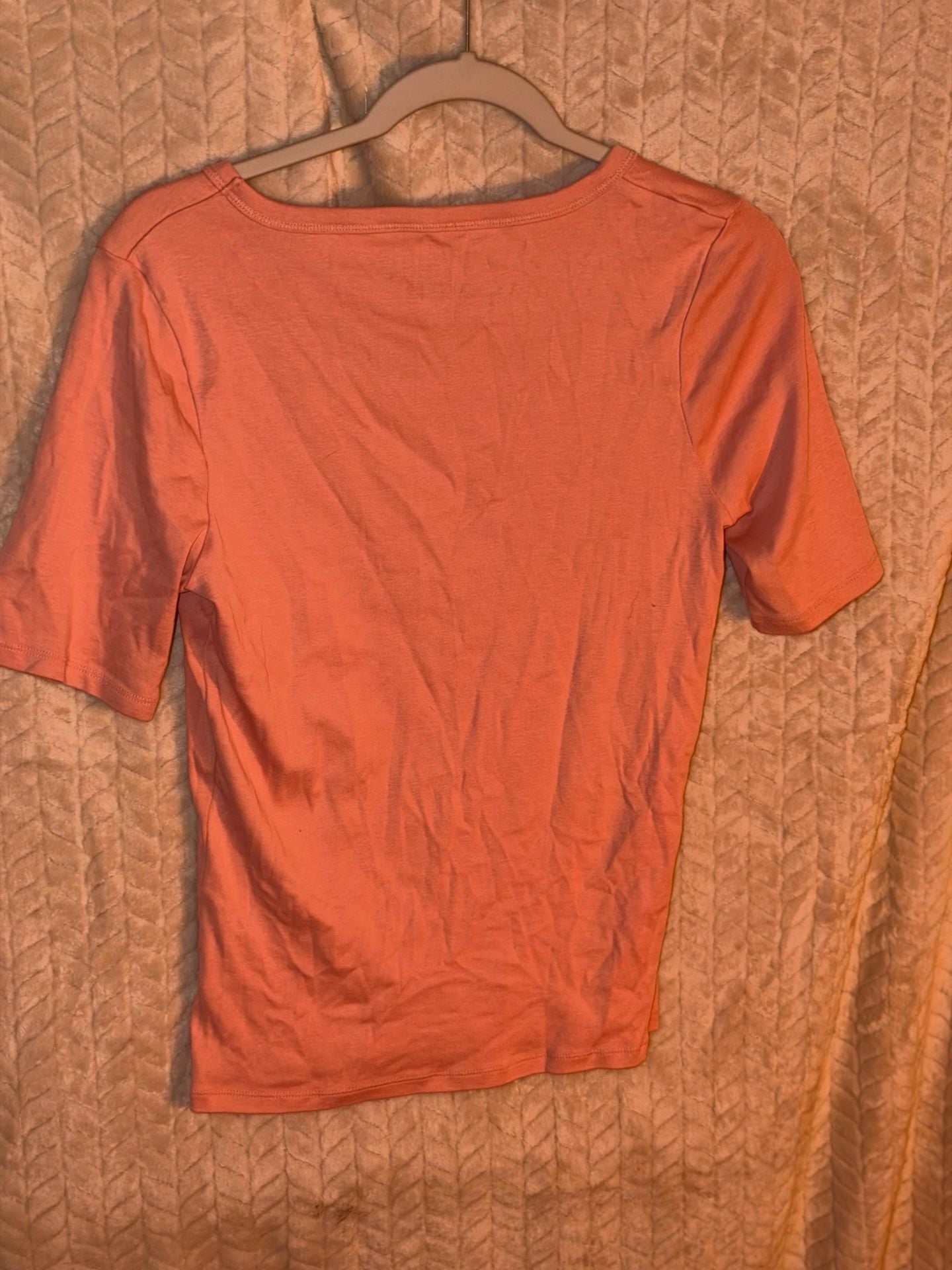 Time and Tru Short Sleeve T-Shirt Size M (8-10) Pink Scoop Neck 3