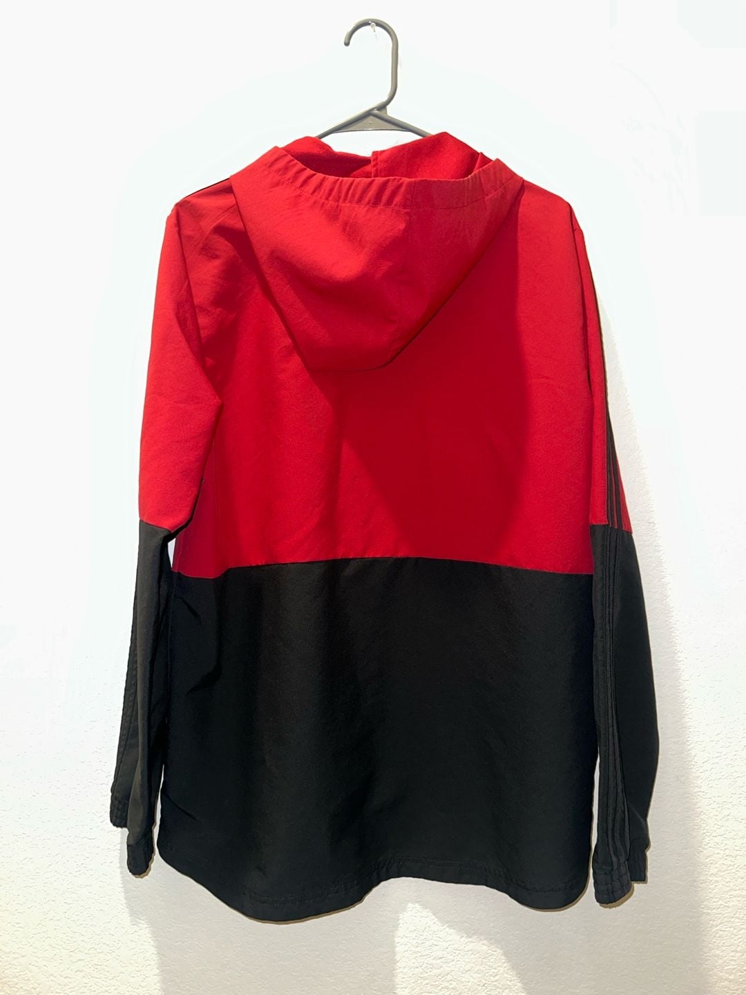 Adidas Full Zip Hooded Track Jacket Size M Red Black 3