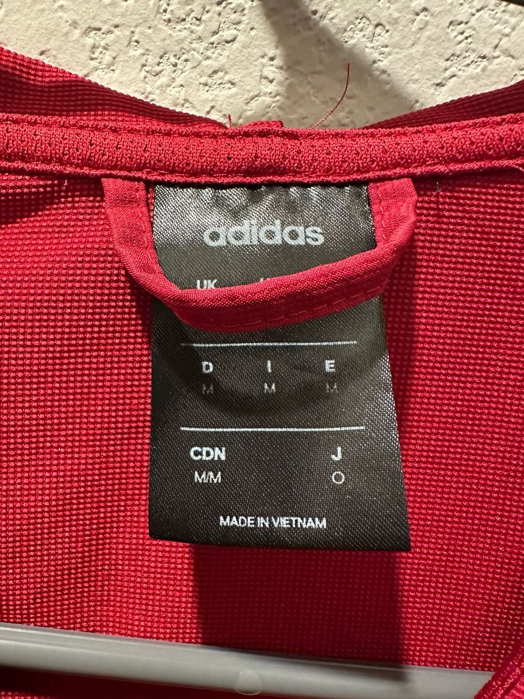 Adidas Full Zip Hooded Track Jacket Size M Red Black 5